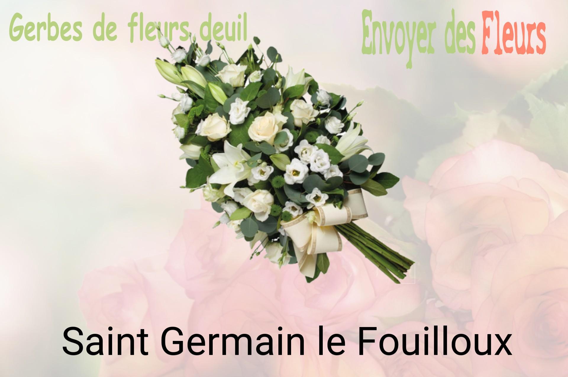 Gerbe de fleurs de deuil livrée à Saint-Germain-le-Fouilloux